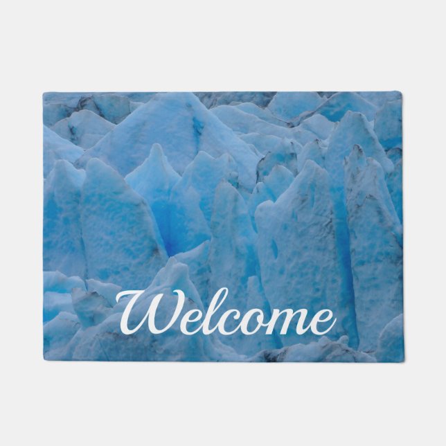 Blue Glacier Welcome Doormat (Front)