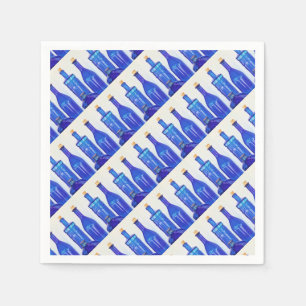 Blue Glass Bottles Napkin