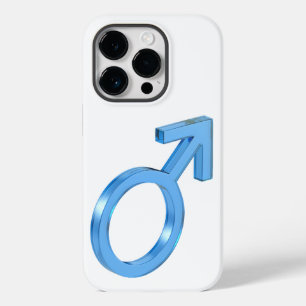 Blue glass male gender sign Case-Mate iPhone 14 pro case