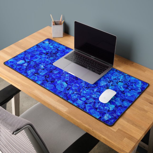 Blue Glass Rocks Desk Mat (Office 2)