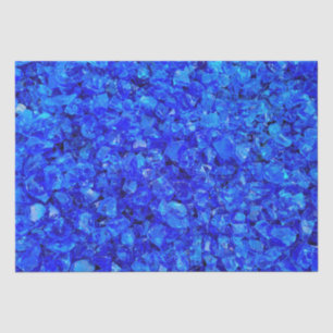 Blue Glass Rocks Tissue Paper