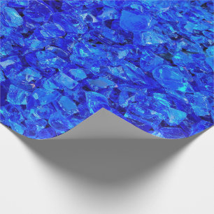 Blue Glass Rocks Wrapping Paper
