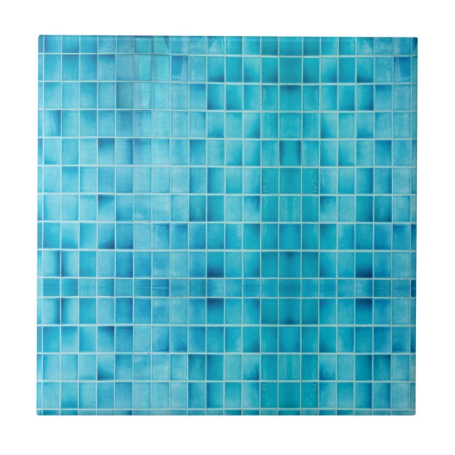 Blue glass tile blocks mosaic glass (Front)