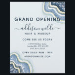 Blue Glitter Agate Geode Business Flyer<br><div class="desc">Blue Glitter Agate Geode Grand Opening Business Flyer. Perfect for makeup artists,  hair stylists,  cosmetologists,  and more!</div>