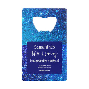 Blue Glitter Bachelorette Party 