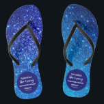 Blue Glitter Bachelorette Party   Thongs<br><div class="desc">Blue Glitter Weekend Bachelorette  design. This Bachelorette party flip-flops combines two size of font for more dynamic look.

For matching items please follow the link:


 In case you need customisation for the design be free to contact me : szdesigns2021@gmail.com</div>