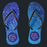 Blue Glitter Bachelorette Party   Thongs<br><div class="desc">Blue Glitter Weekend Bachelorette  design. This Bachelorette party flip-flops combines two size of font for more dynamic look.

For matching items please follow the link:


 In case you need customisation for the design be free to contact me : szdesigns2021@gmail.com</div>