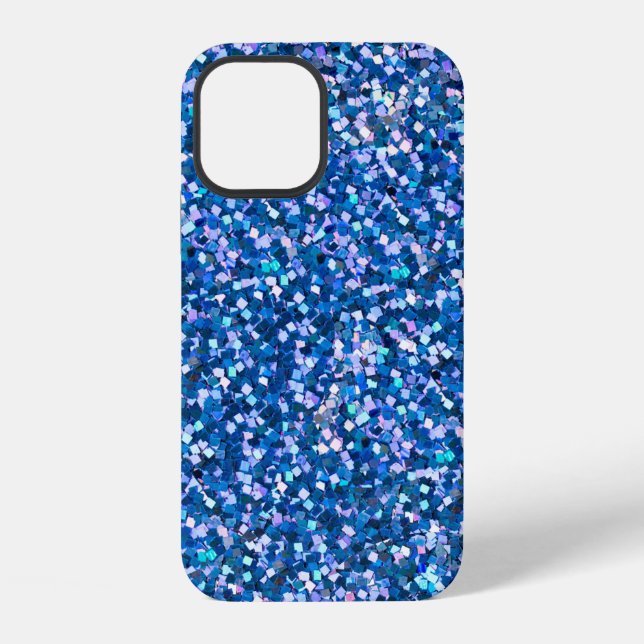 Blue glitter Background. Background filled with sh iPhone Case (Back)