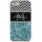 BLUE GLITTER BLACK CHEVRON MONOGRAMMED