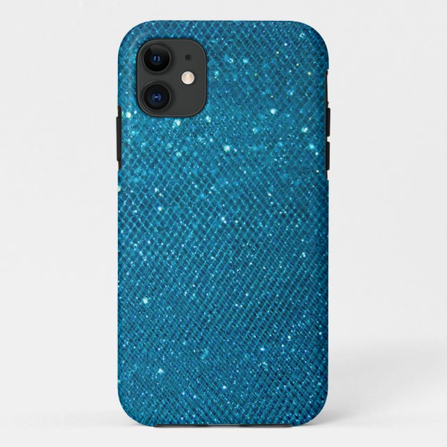 Blue Glitter Case-Mate iPhone Case (Back)