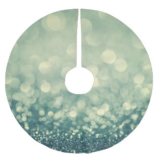 Blue Glitter: Christmas Abstract Brushed Polyester Tree Skirt