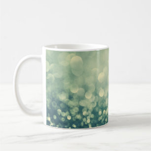 Blue Glitter: Christmas Abstract Coffee Mug