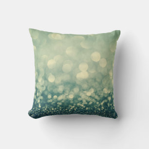 Blue Glitter: Christmas Abstract Cushion