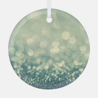 Blue Glitter: Christmas Abstract Glass Tree Decoration