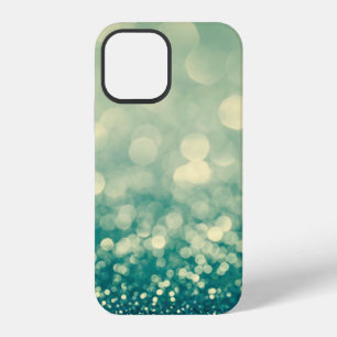 Blue glitter christmas abstract iPhone 12 case