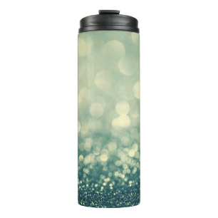 Blue Glitter: Christmas Abstract Thermal Tumbler