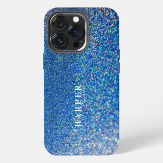 Blue Glitter Custom Name Case-Mate iPhone Case