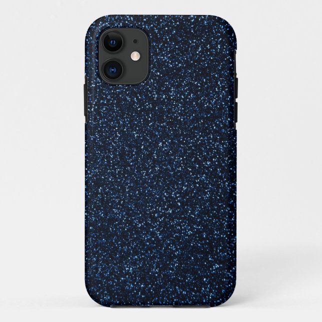 Blue Glitter Effect Case-Mate iPhone Case (Back)