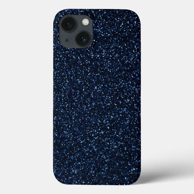 Blue Glitter Effect Case-Mate iPhone Case (Back)
