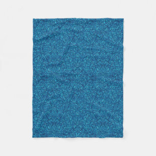 Blue Glitter Fleece Blanket