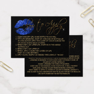 Blue Glitter Lips - How to Apply