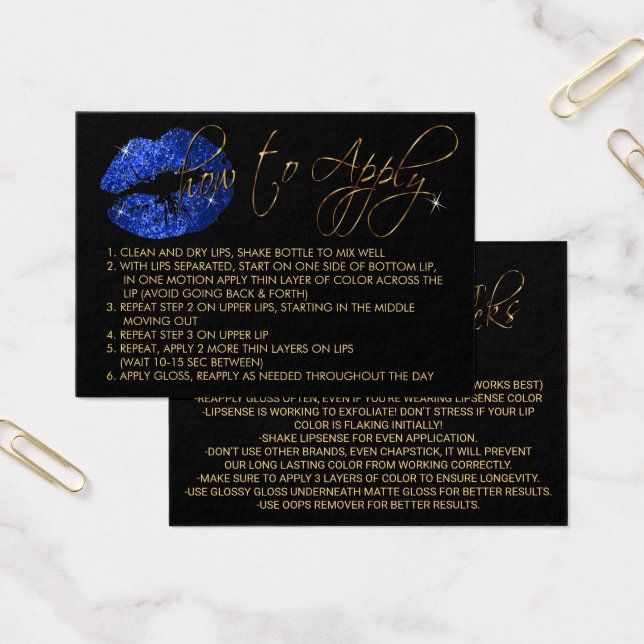 Blue Glitter Lips - How to Apply (Office)