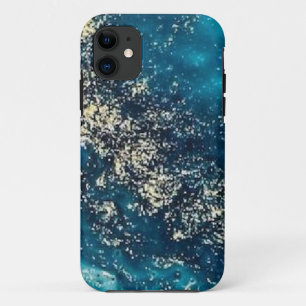 blue glitter marble Case-Mate Tough Apple iPhone 11 Case