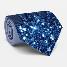Blue Glitter Necktie