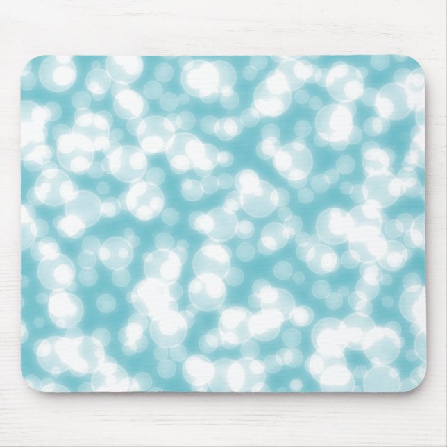 Blue Glitter Personalise Mouse Pad (Front)