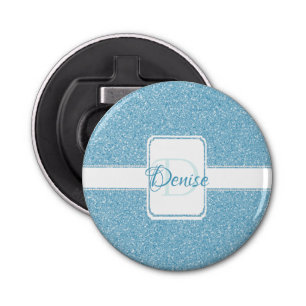 Blue Glitter Personalised Bottle Opener