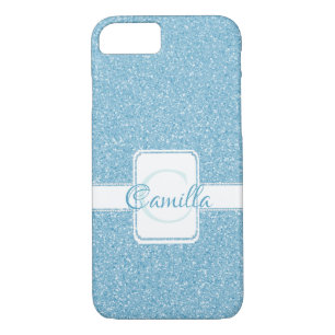 Blue Glitter Personalised Case-Mate iPhone Case