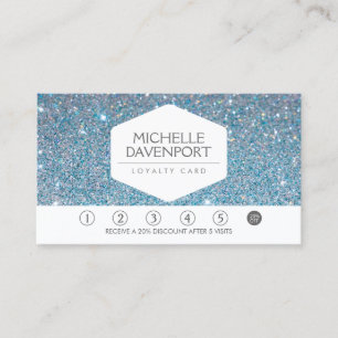 BLUE GLITTER Salon Loyalty Card
