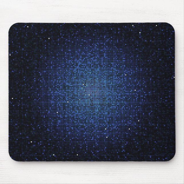 Blue Glitter Sequin Disco Personalised Mousepad (Front)