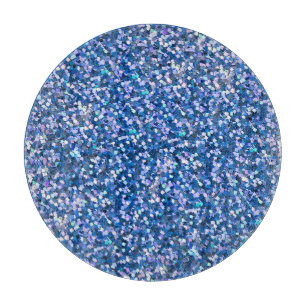 Blue Glitter: Shiny Abstract Background Cutting Board