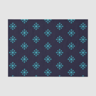 Blue Glitter Snowflakes Tissue Paper