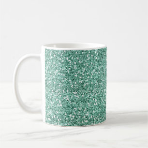 Blue glitter sparkle coffee mug