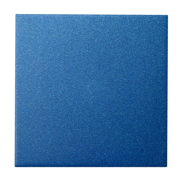 Blue Glitter, Sparkle, Glitter Background Ceramic Tile (Front)