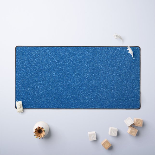 Blue Glitter, Sparkle, Glitter Background Desk Mat (Kids Table)