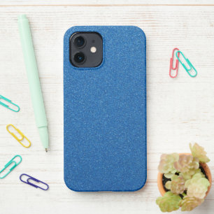 Blue Glitter, Sparkle, Glitter Background iPhone 12 Case