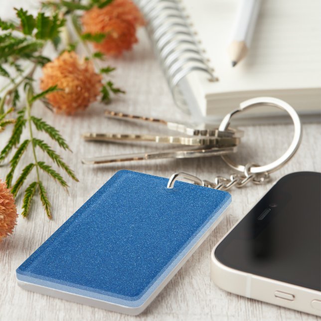 Blue Glitter, Sparkle, Glitter Background Key Ring (Front Right)
