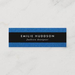 Blue Glitter, Sparkle, Glitter Background Mini Business Card