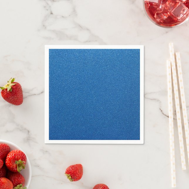 Blue Glitter, Sparkle, Glitter Background Napkin (Insitu)