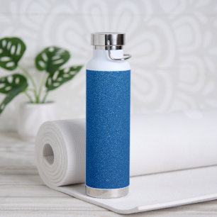 Blue Glitter, Sparkle, Glitter Background Water Bottle