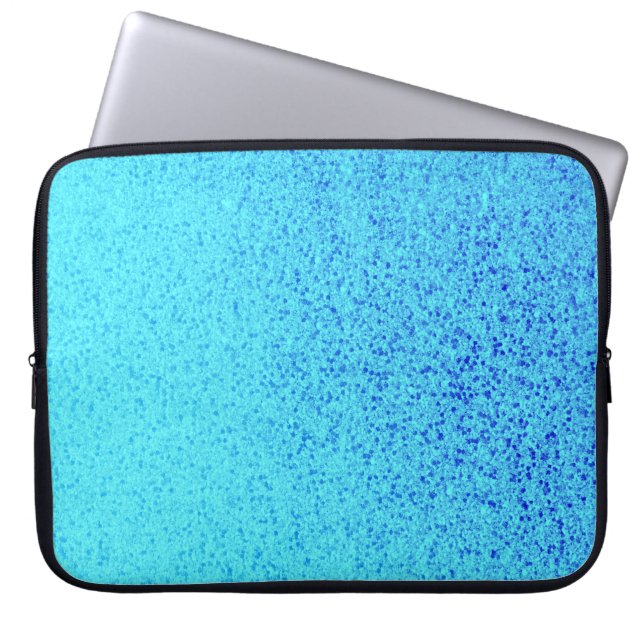 Blue Glitter Sparkle Shiny Shimmer Glitter Laptop Sleeve (Front)