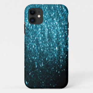 Blue glitter sparkles iphone 5 cover