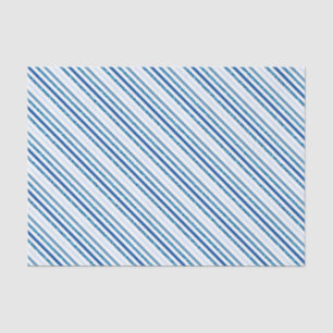 Blue Glitter Striped Patterned  Tissue Paper