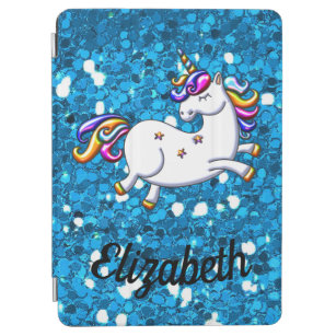Blue Glitter Unicorn Case For The iPad