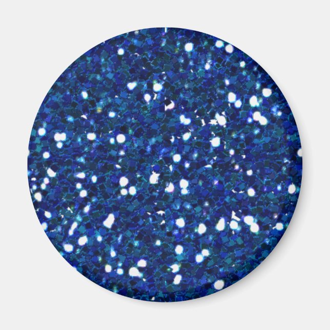 Blue Glitters Magnet (Front)