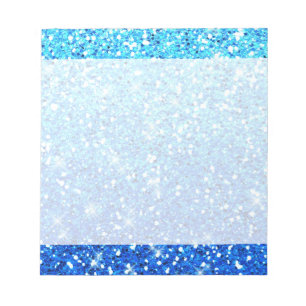 Blue Glitters Sparkles Texture Notepad