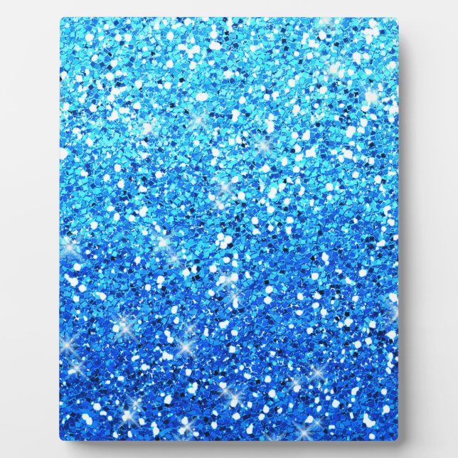Blue Glitters Sparkles Texture Plaque (Front)